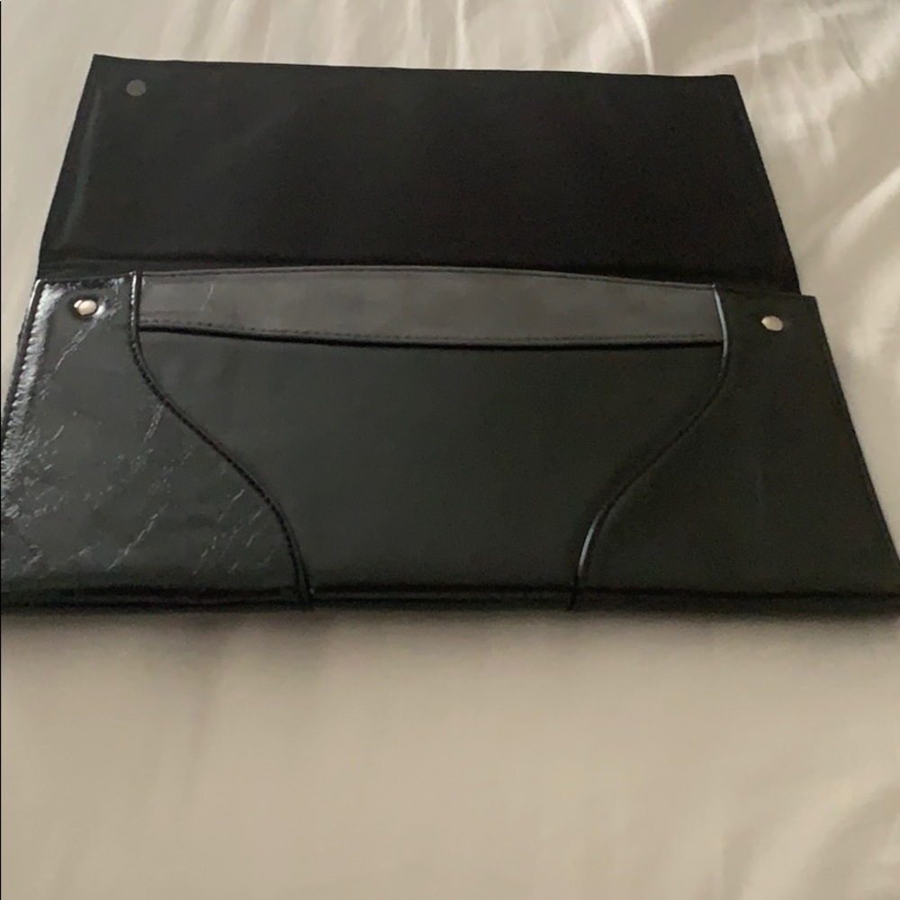 Miche black and grey patent leather shell